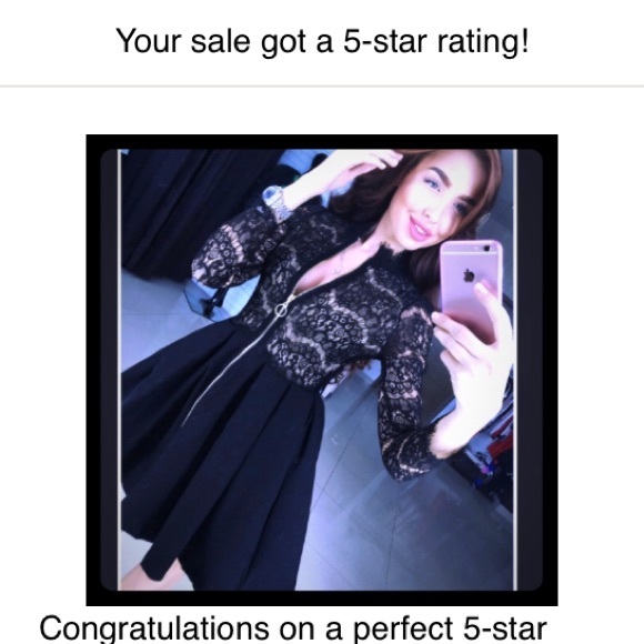 Elegant Lace V-Neck Dress - Picture 8 of 8